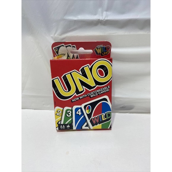 Classic Original UNO Card Game w/Customizable Wild Cards! NEW - Picture 1 of 5